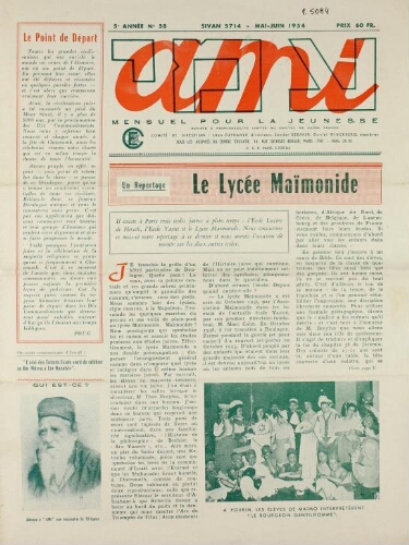 Ami : Mensuel pour la Jeunesse. Vol.05 N°58 (01 mai 1954)